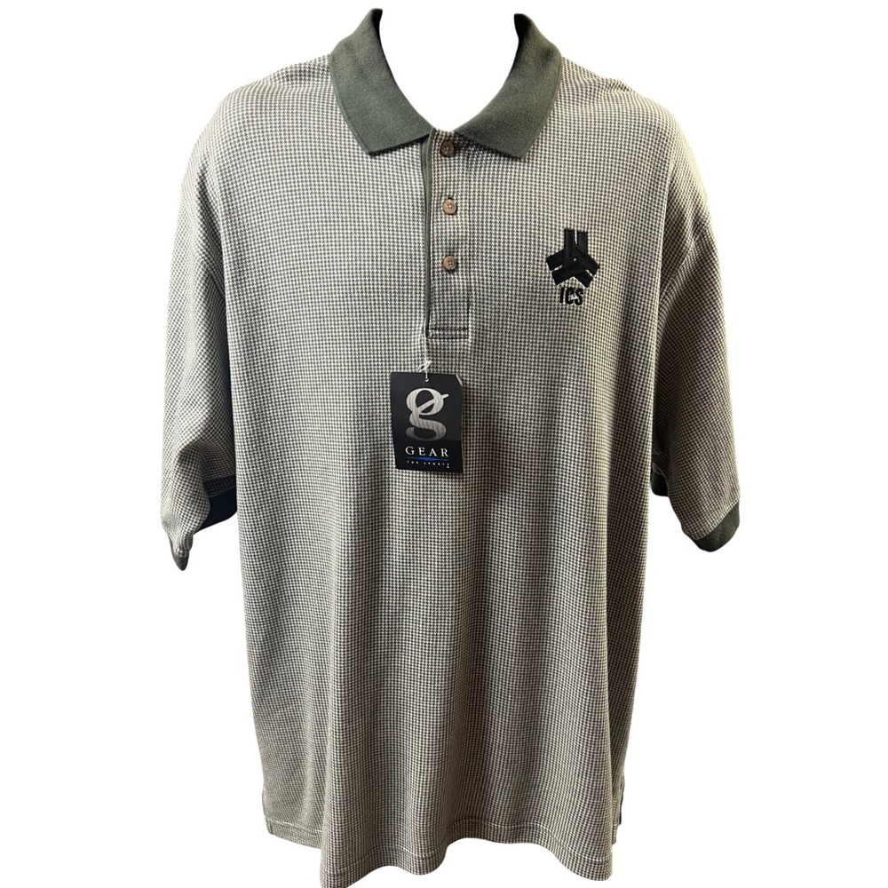 Gear For Sports Polo Shirt XL Green Houndstooth IBM Business Partner ICS New